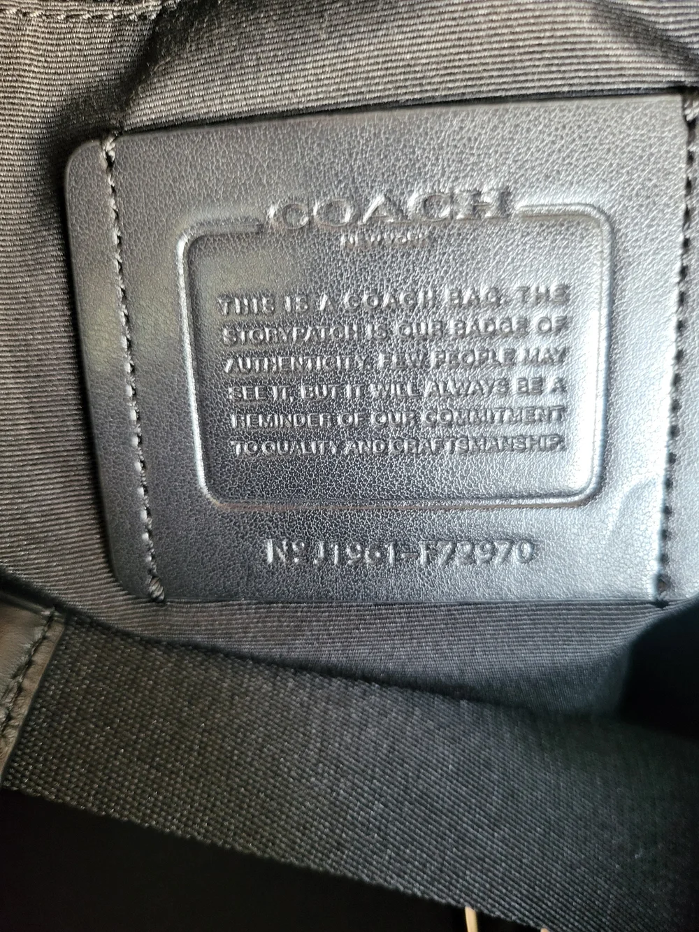 Coach Black Croc-Embossed Leather Briefcase with Top Handles